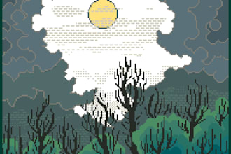 make pixel art backgrounds, wallpapers, scenery and objects