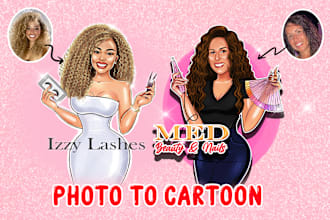 design custom cartoon logo portrait for youtube and business
