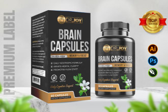 do professional supplement label design for your product