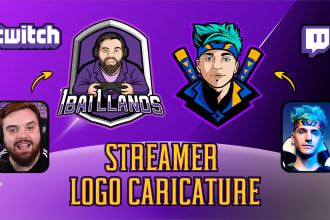 make avatar mascot logo from photo for streamer game gaming