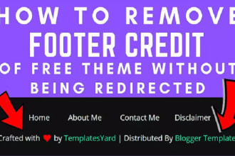 remove footer credit of blogger website 100 percent solution