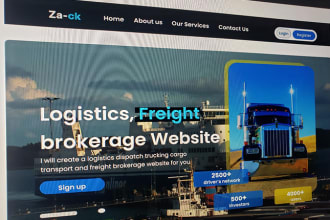 create logistics dispatch trucking cargo transport and freight brokerage website