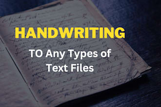 convert handwriting to any types  of text file
