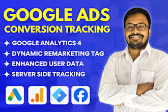 setup google ads conversion tracking, analytics 4, ga4 ecommerce tracking by GTM