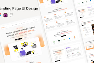 do responsive edtech website and saas landing page UI UX design in figma