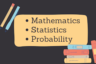 tutor math, statistics, probability, business calculus and finite mathematics