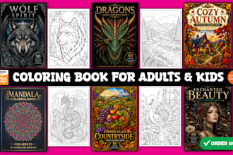 create amazon kdp ready coloring pages for adult and kids