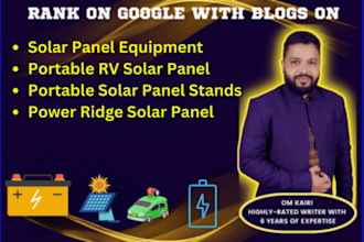 write engaging battery and solar panel content