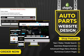 auto parts website development shopify automotive ecommerce website design
