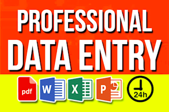 do data entry, copy paste, excel data entry, pdf to excel