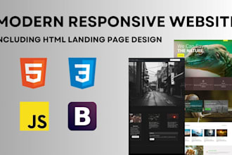 build or edit website in HTML, CSS, js, bootstrap