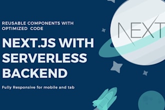develop fullstack next js web app with serverless backend