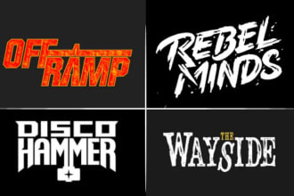 create dj rock music metal bands pop punk logo design