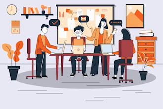 create flat characters vector illustration