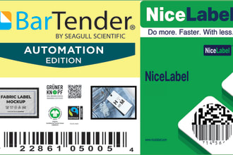 design any clothing label with nice label, bartender and adobe illustrator