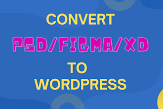 covert,xd,psd,ai,figma,sketch to wordpress using elementor pro