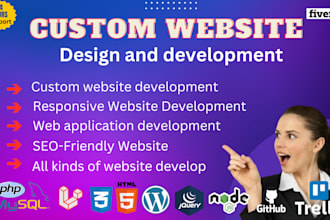 do custom website design and development with admin panel