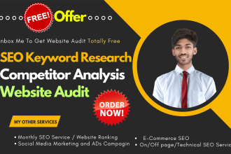 do SEO keyword research, competitor analysis, and free website audit
