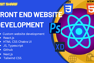 be front end web developer using HTML, CSS, chakra, reactjs