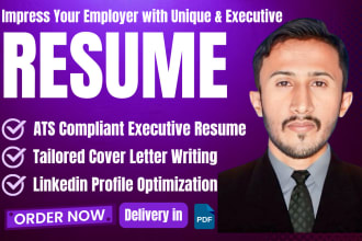 do executive resume, ats resume, cover letter, linkedin