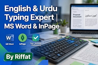 do english and urdu typing in ms word and inpage