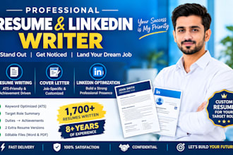 write and upgrade your resume, cv, cover letter and linkedin