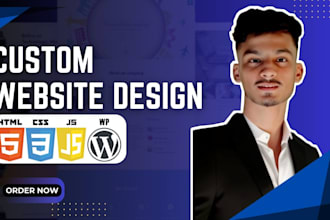 design responsive custom website with html css and wordpress