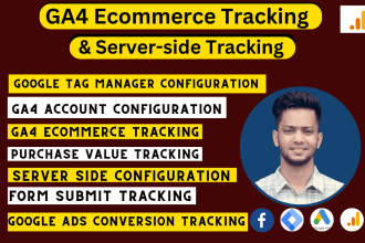 google analytics 4 ecommerce tracking and server side tracking via GTM