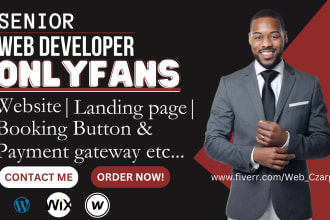create responsive onlyfans website, onlyfans landing page design