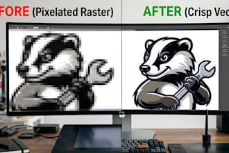 do precise vector tracing, redraw, and convert to vector ai svg