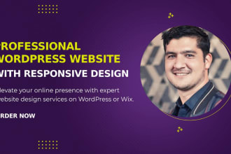 create a professional wordpress website with responsive design