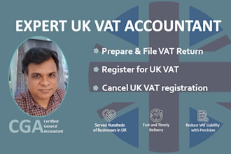 prepare the UK vat returns professionally and file with hmrc