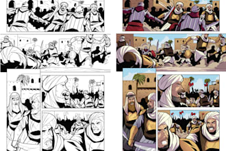 color comic book illustration for you