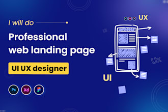 do professional web landing page UI UX design figma