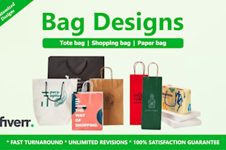 design tote bag, shopping bag, paper bag, packaging design
