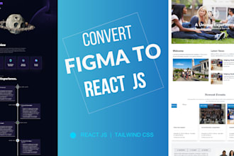 convert PSD xd figma to react website as react js developer