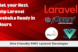 be your full stack web developer PHP laravel javascript html