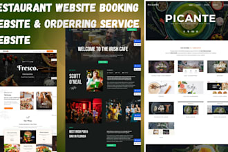 wordpress restaurant website booking website ordering system