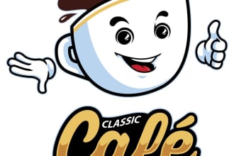 do make an modern custom cafe logo