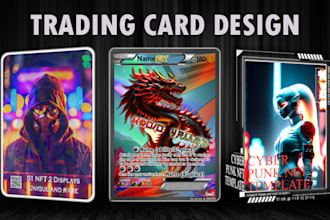 design nft card, collectible card, 3d nft animation