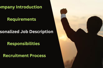 write job description, HR manuals and company policies