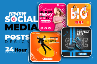 design facebook banner, instagram carousel or story twitter post, linkedin cover