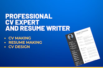 make professional cv design or resume design