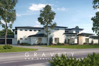 create photorealistic residential architectural 3d rendering