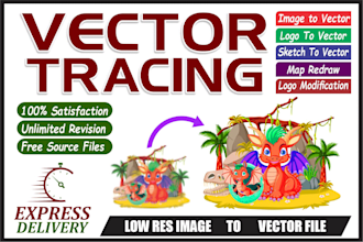 vectorize,  redraw, trace or convert the image, sketch, logo to vector