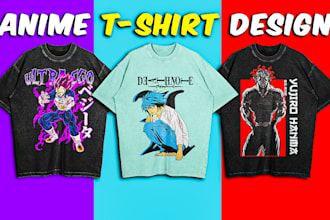 make amazing streetwear anime t shirt design