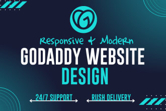 create godaddy website design or redesign godaddy website