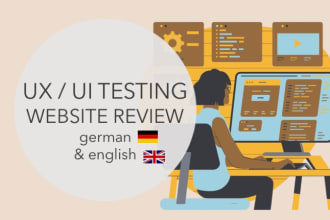 test and review the UX, UI of your website