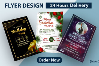 design birthday christmas party donation concert black friday cyber monday flyer