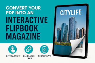 convert PDF or images into an interactive flipbook or magazine
